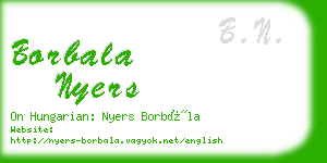 borbala nyers business card